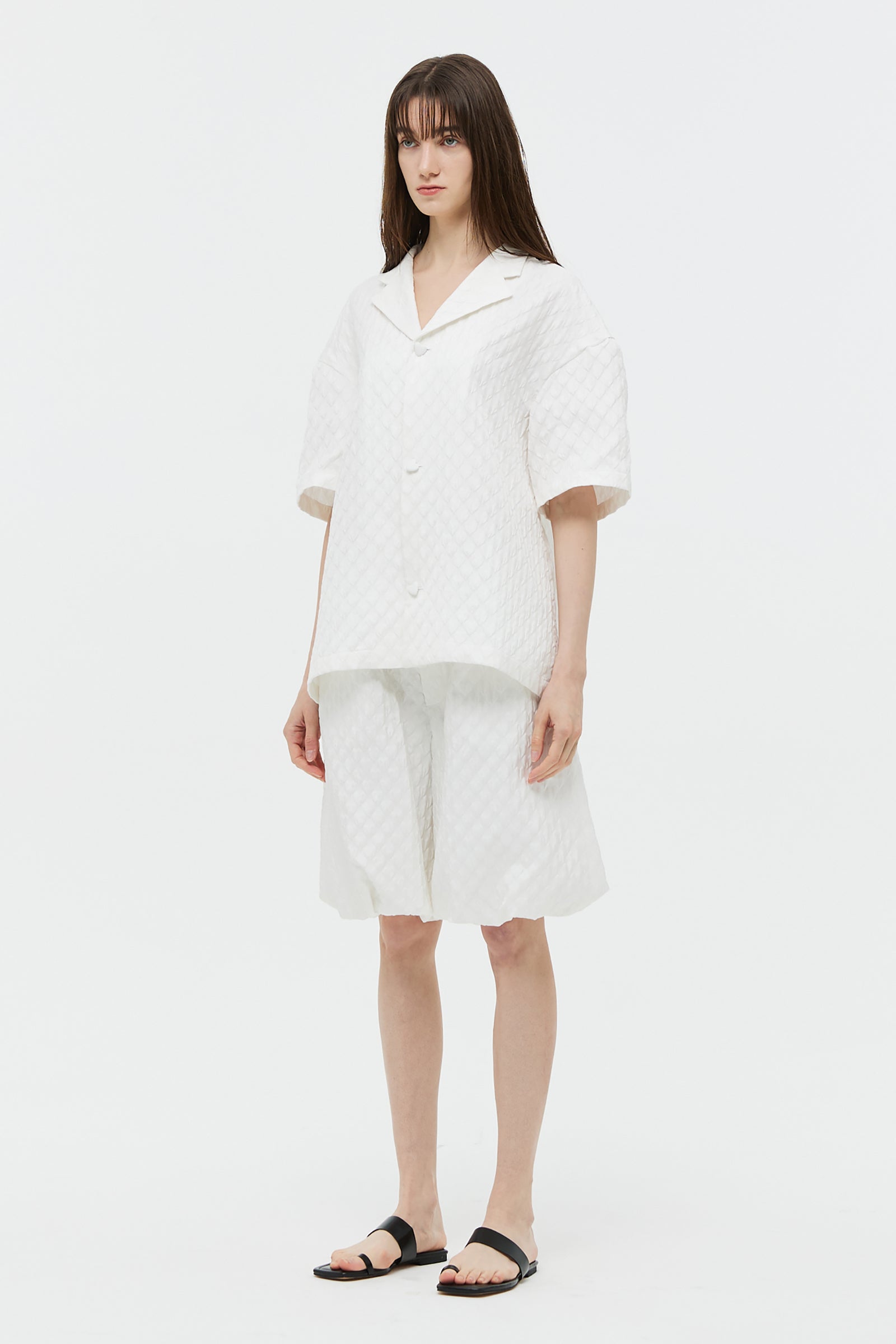 JACQUARD SHIRT JACKET_WHITE