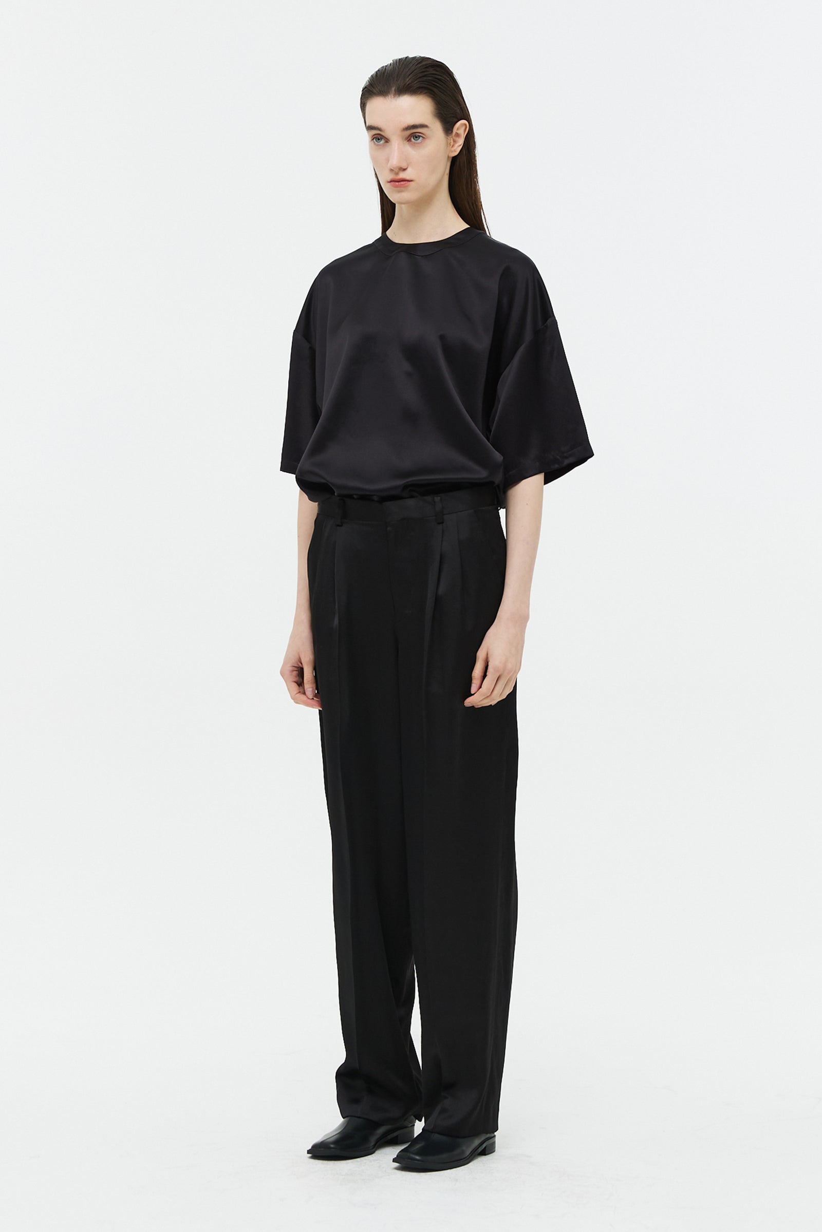 SATIN TROUSER_BLACK