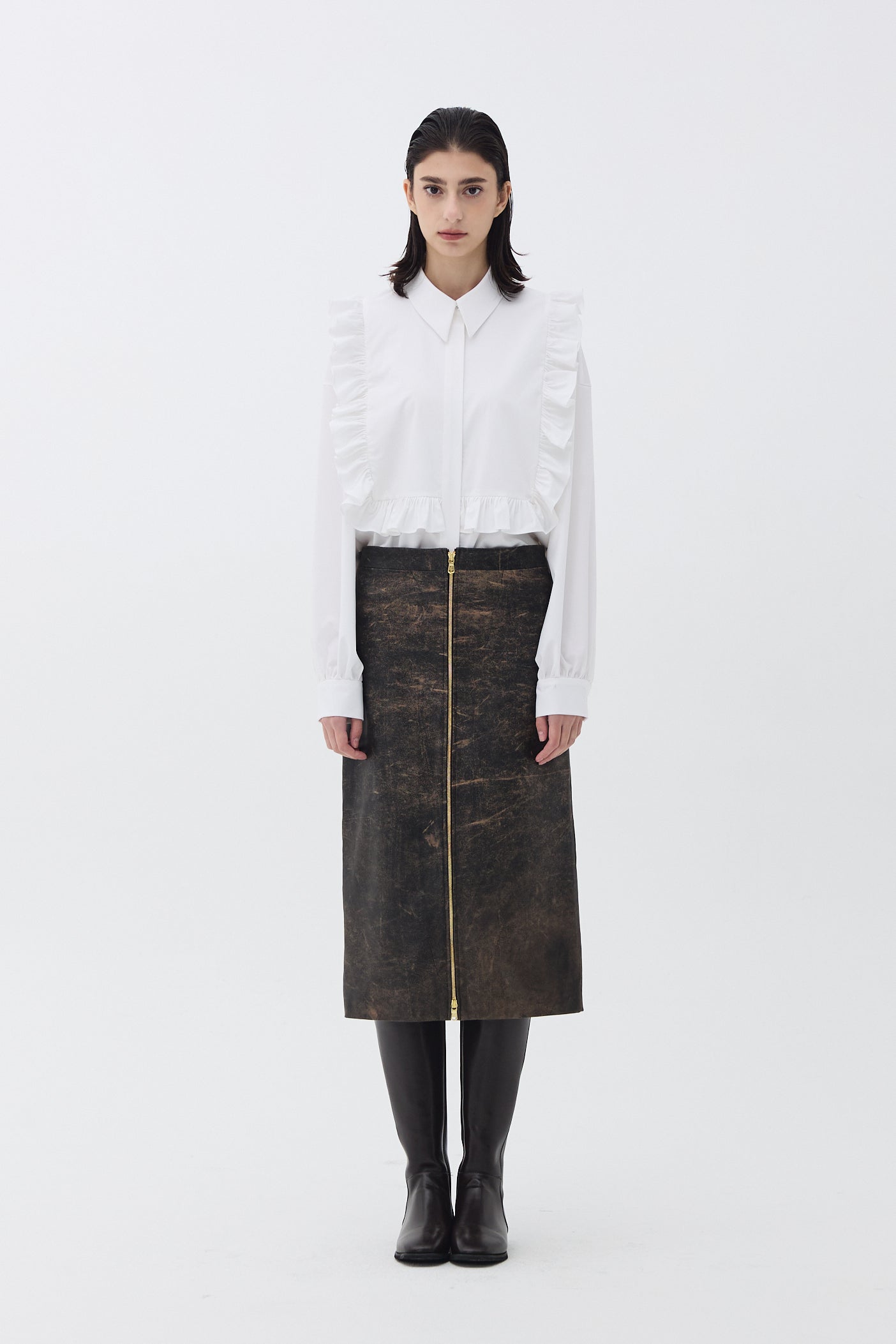 WHITE RUFFLE BLOUSE_WHITE