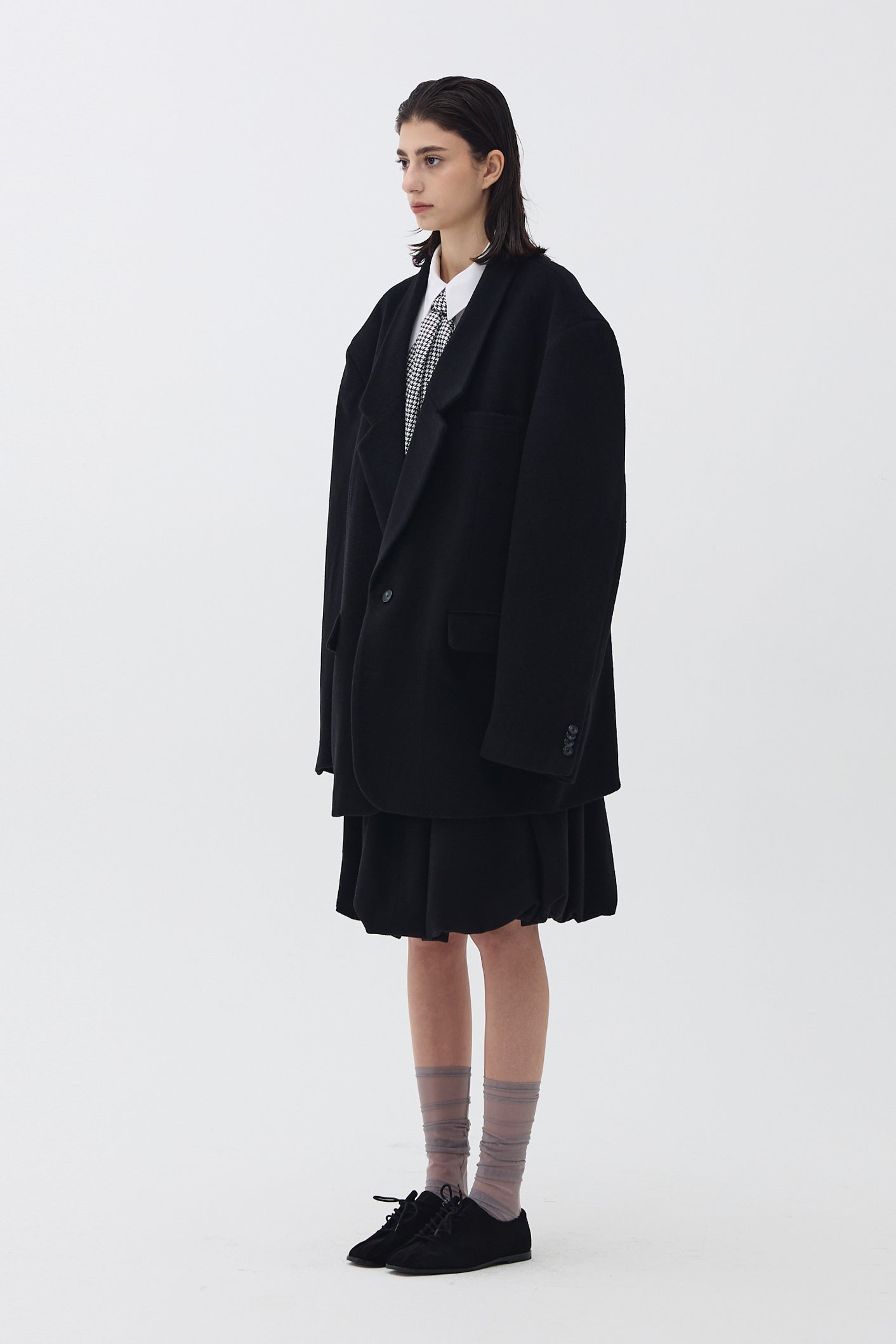 LONG COLLAR OVERSIZED TAILORED JACKET_BLACK