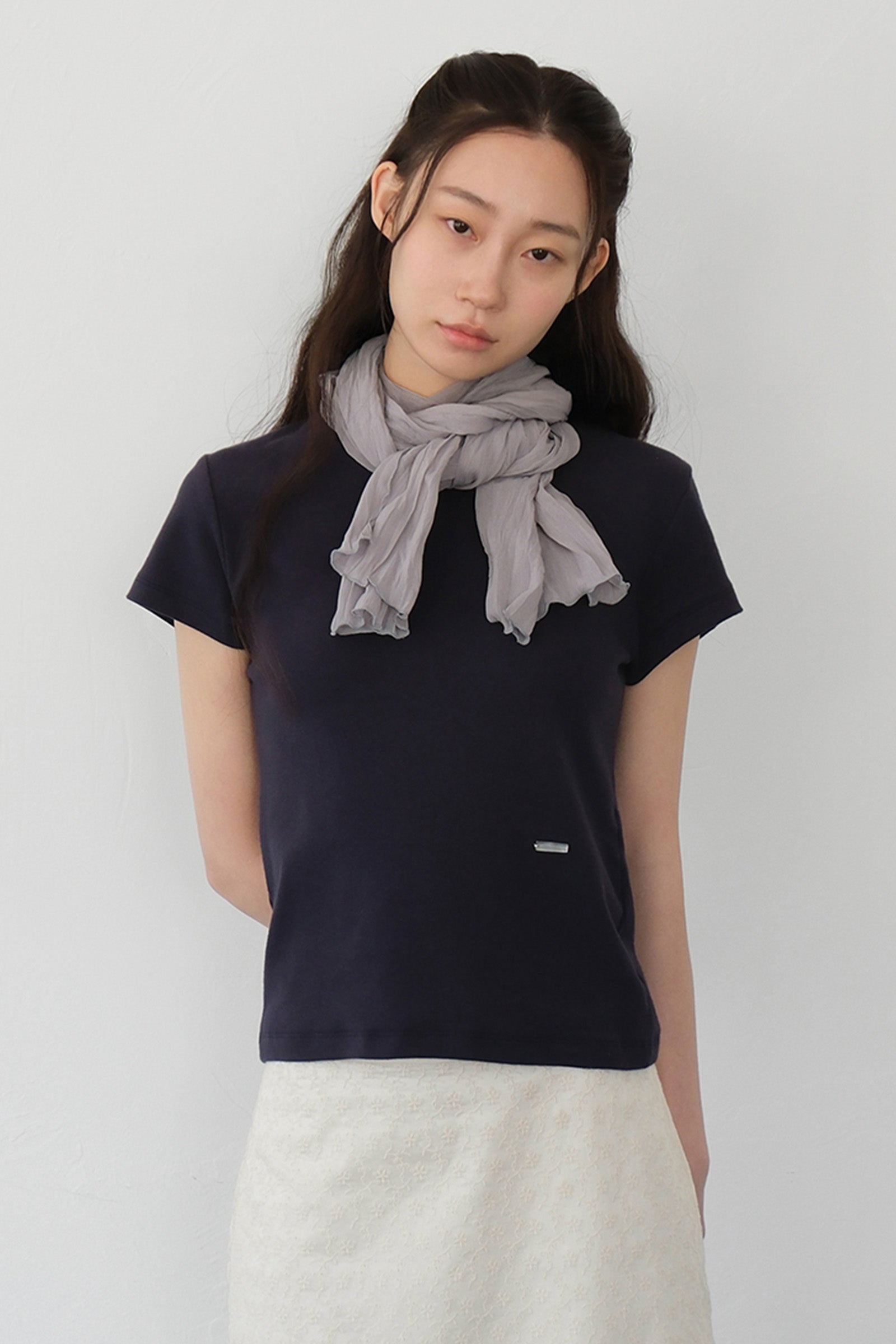 MOUI PLEATS SCARF_GREY
