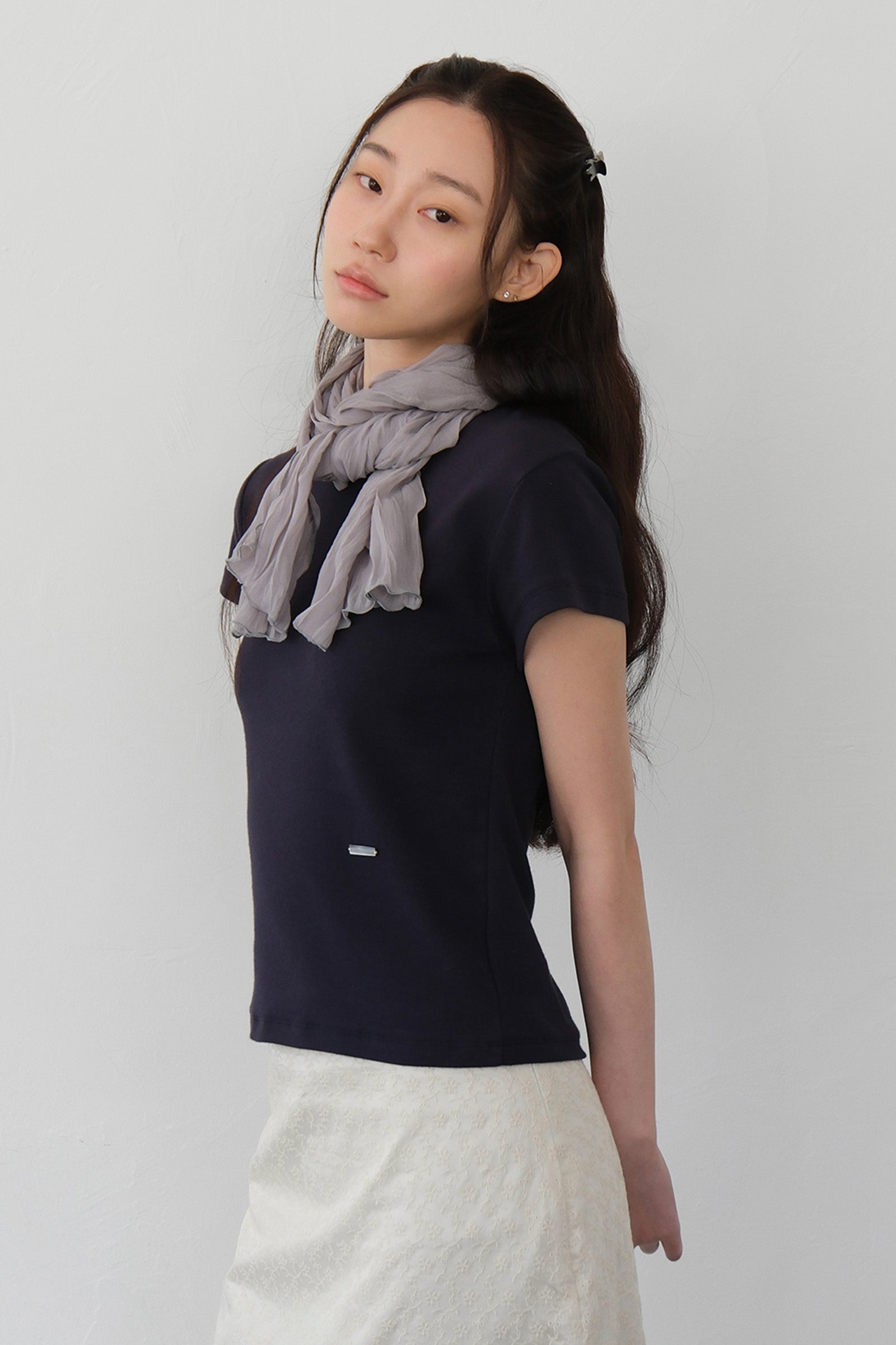 MOUI PLEATS SCARF_GREY