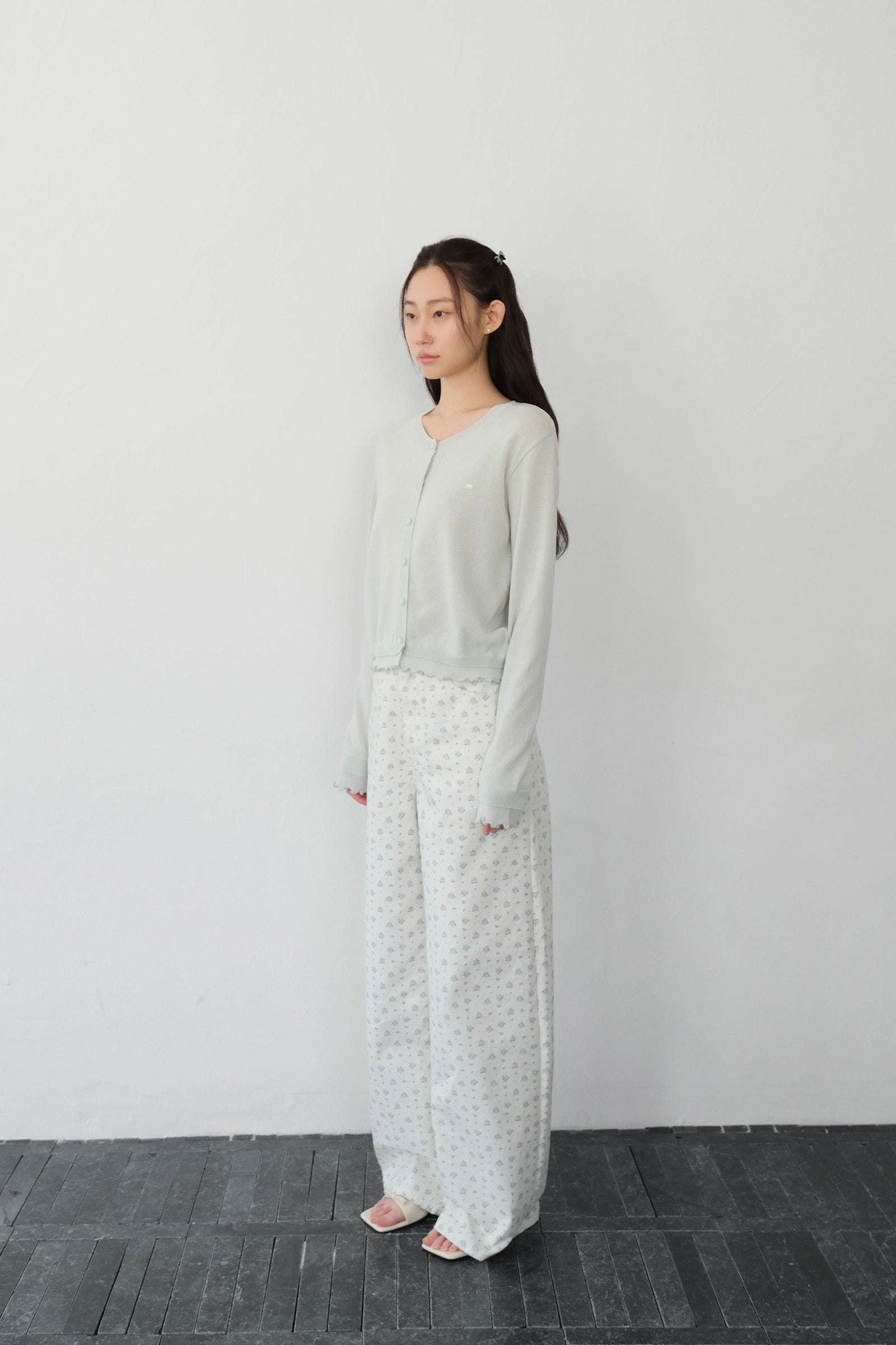 MOUI FLOWER COTTON PANTS_IVORY