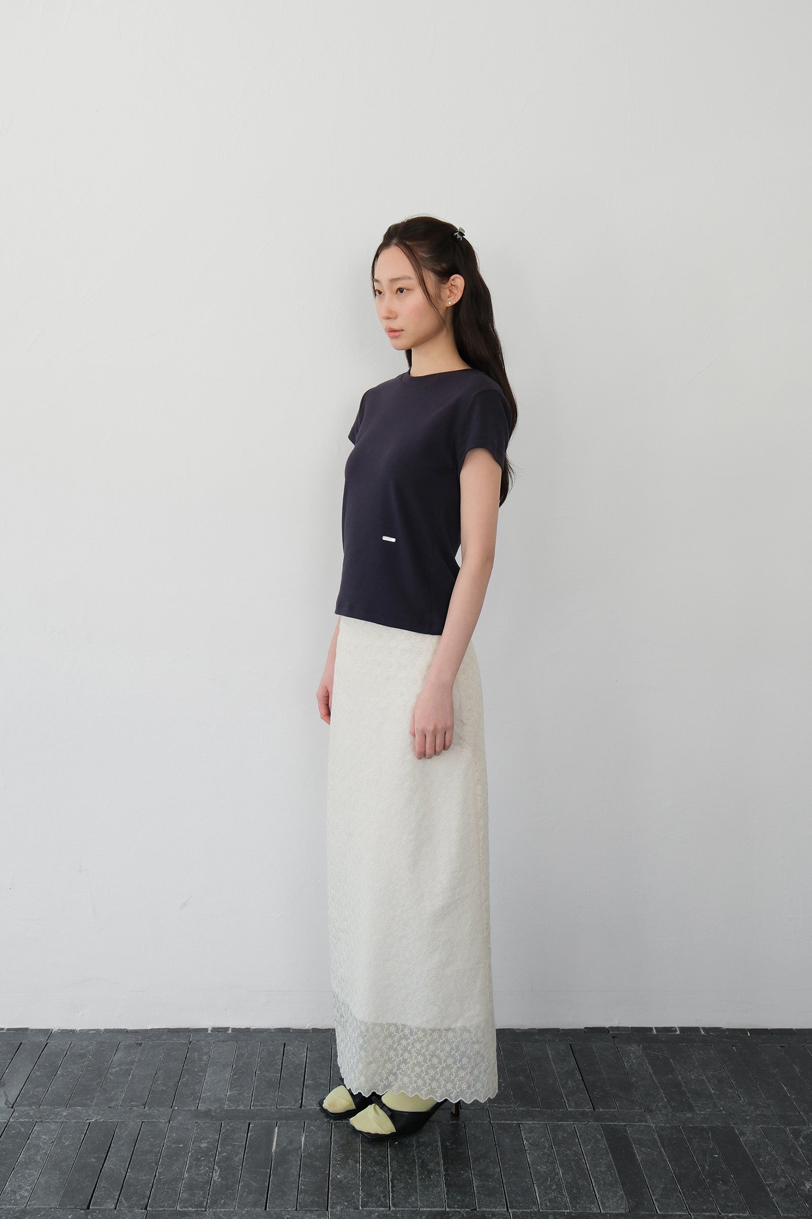 MOUI SCALLOP LACE SKIRT_CREAM