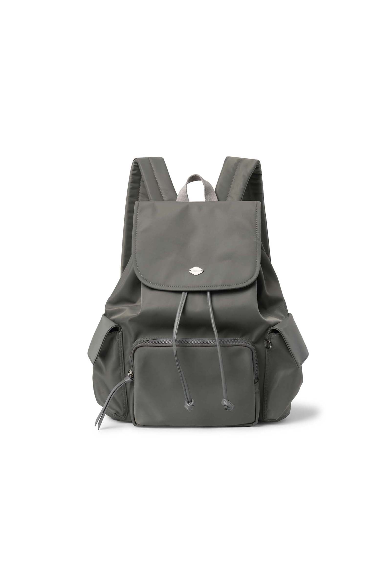 POCKET NYLON BACKPACK_CHARCOAL