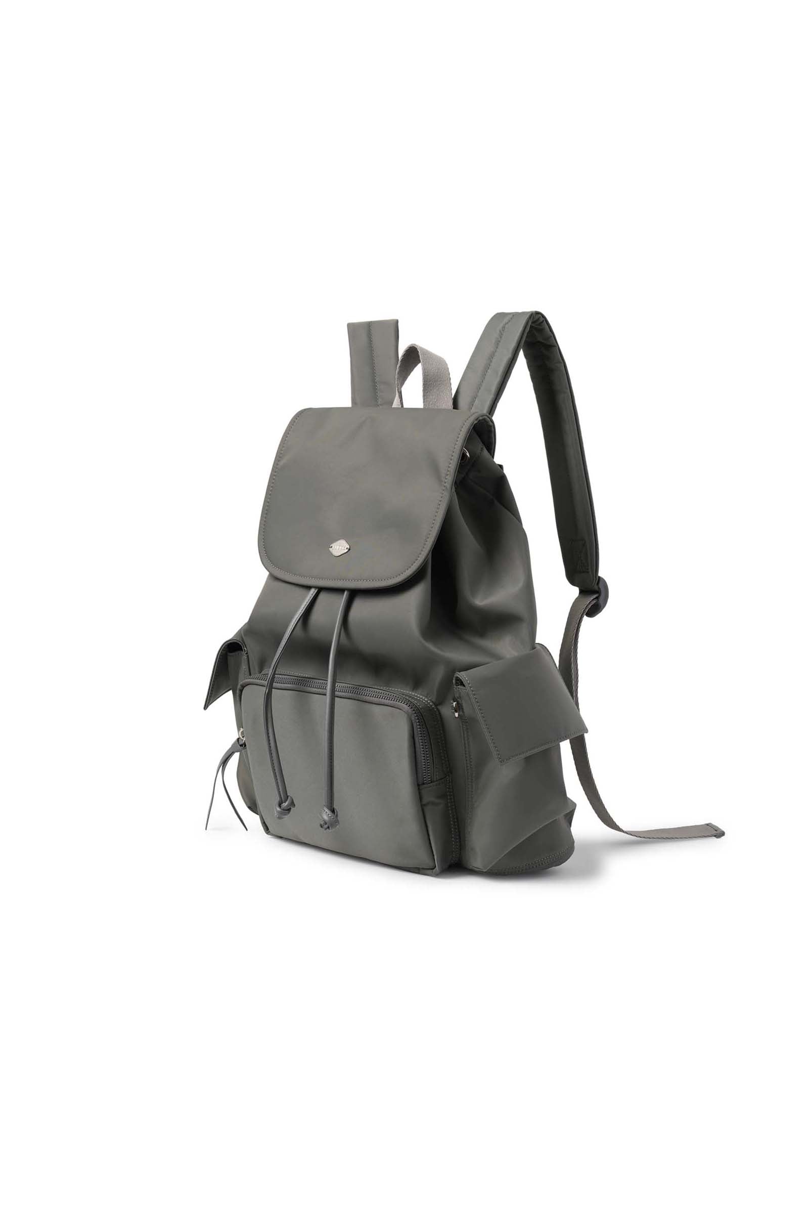 POCKET NYLON BACKPACK_CHARCOAL