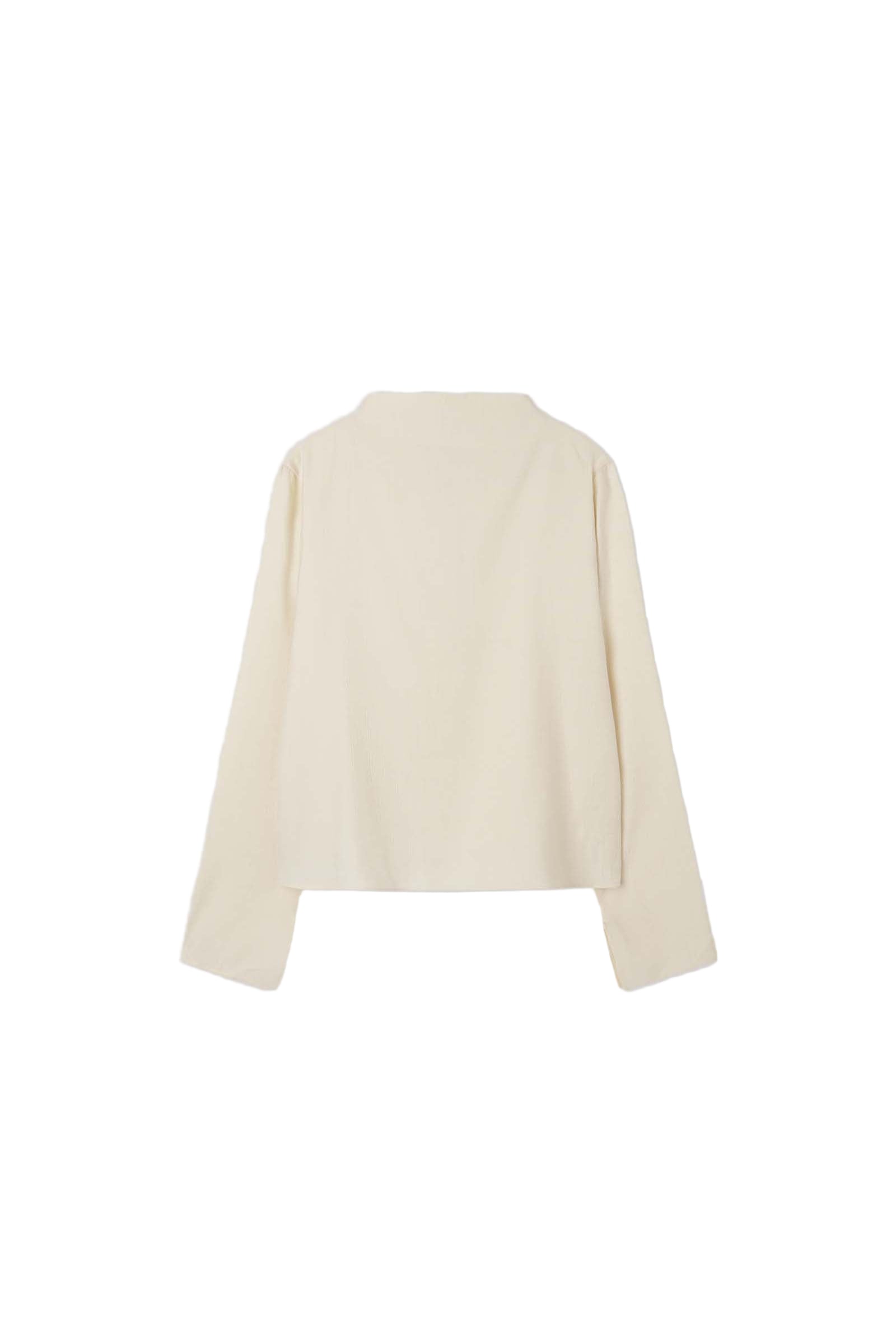 PLEATED LONG SHIRT_CREAM
