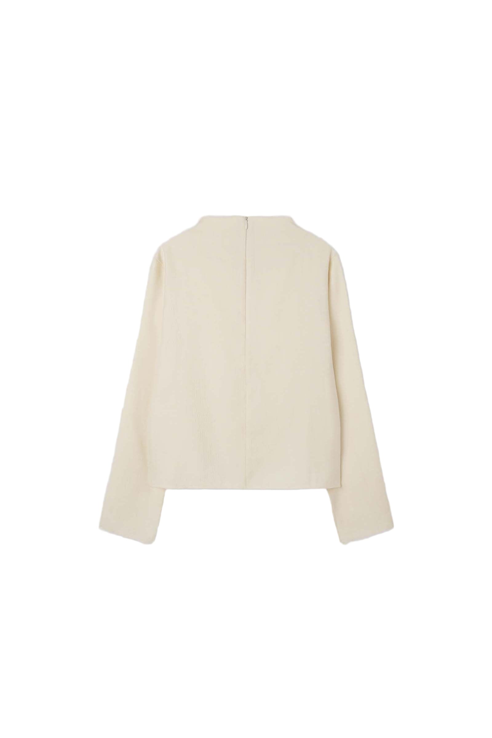 PLEATED LONG SHIRT_CREAM