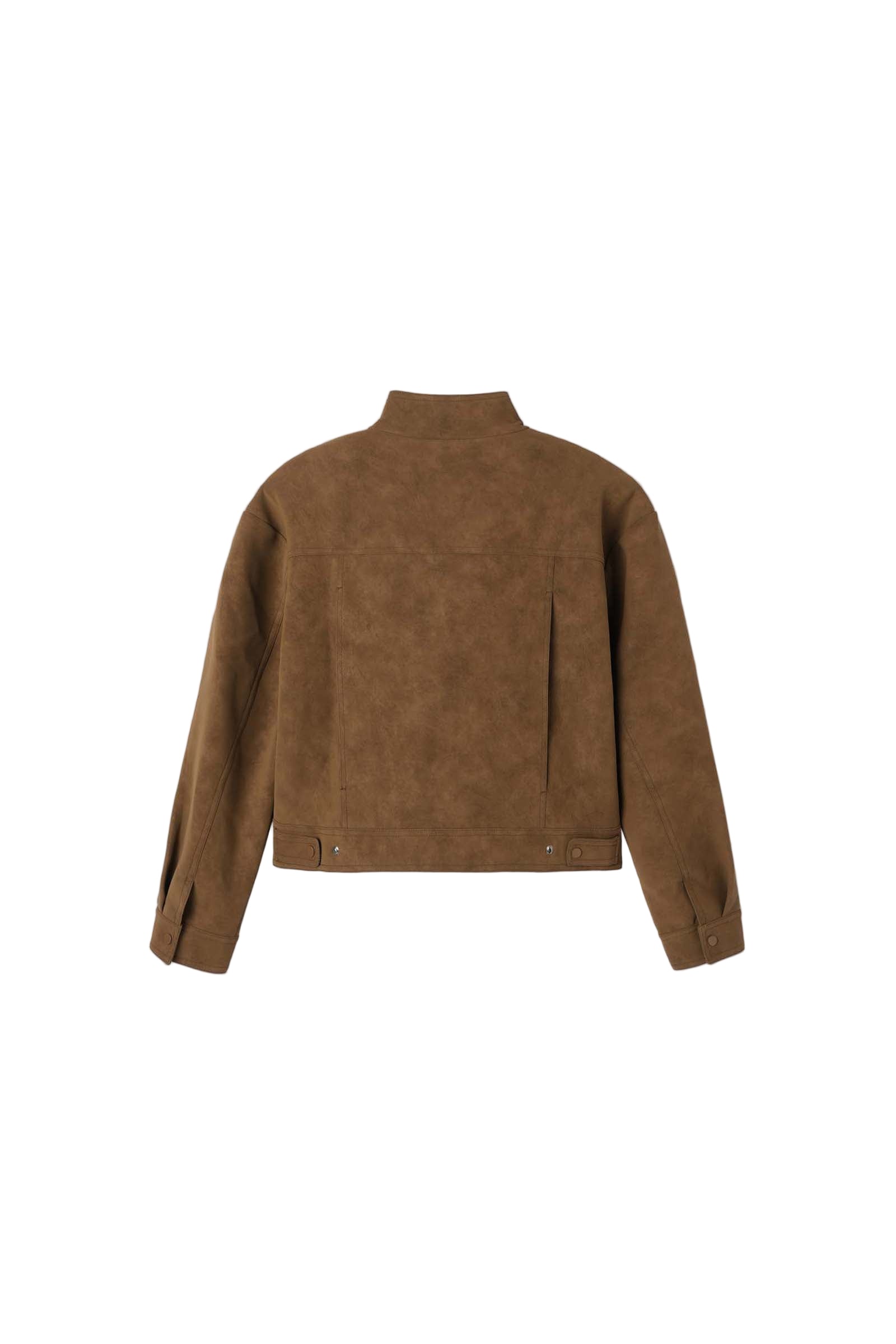 SUEDE BLOUSON JACKET_BROWN