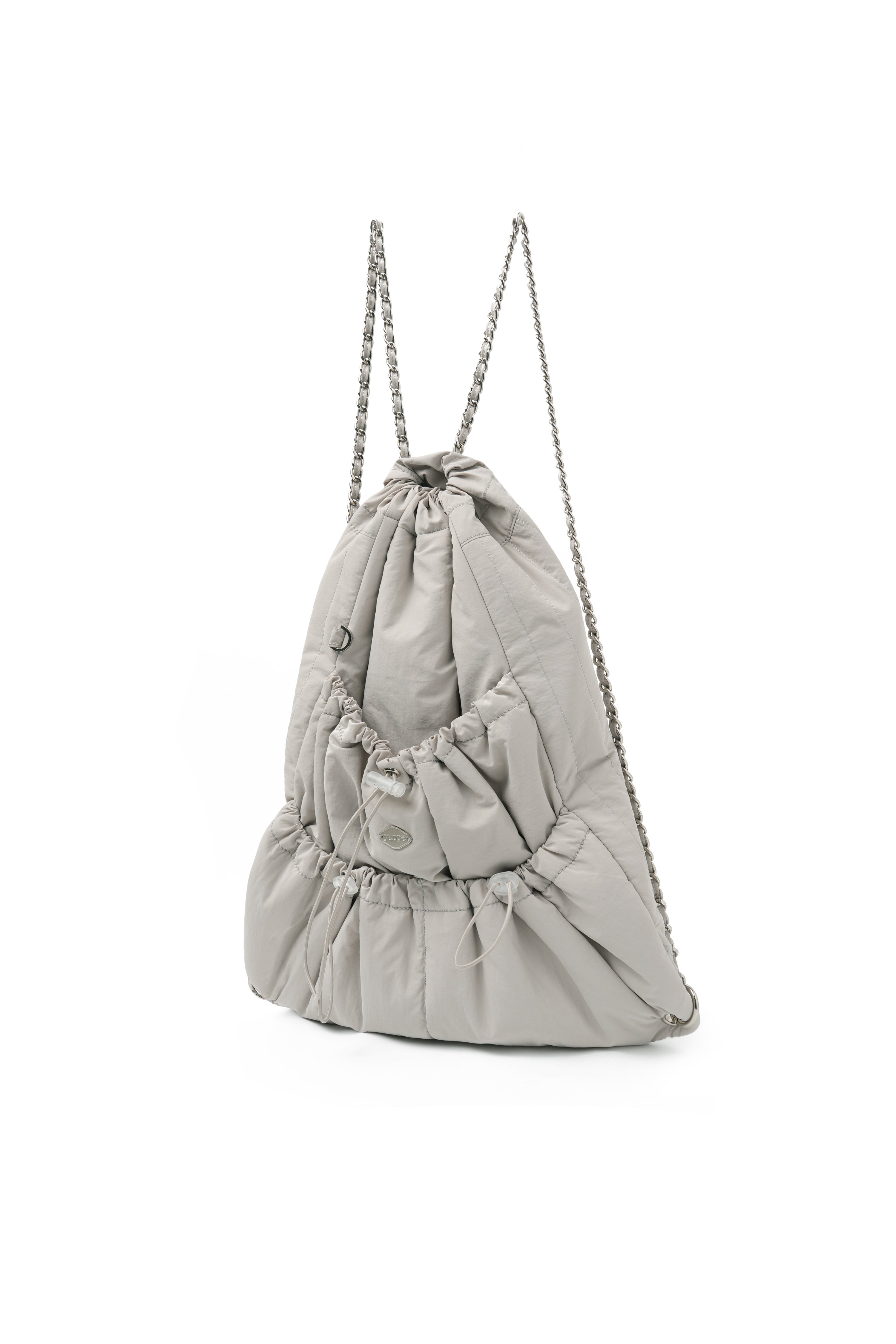 RIBBON CHAIN BACKPACK_GREY