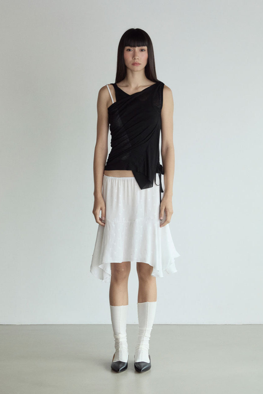 LAYERED SLEEVELESS TOP_BLACK