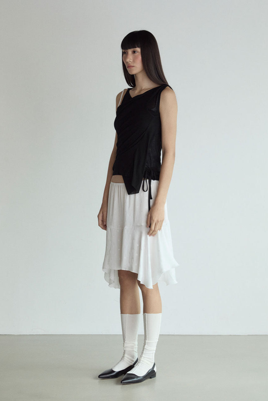LAYERED SLEEVELESS TOP_BLACK