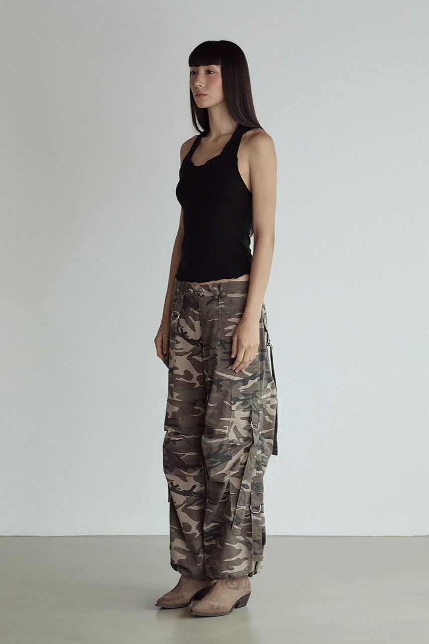 HOOD SLEEVELESS TOP_BLACK