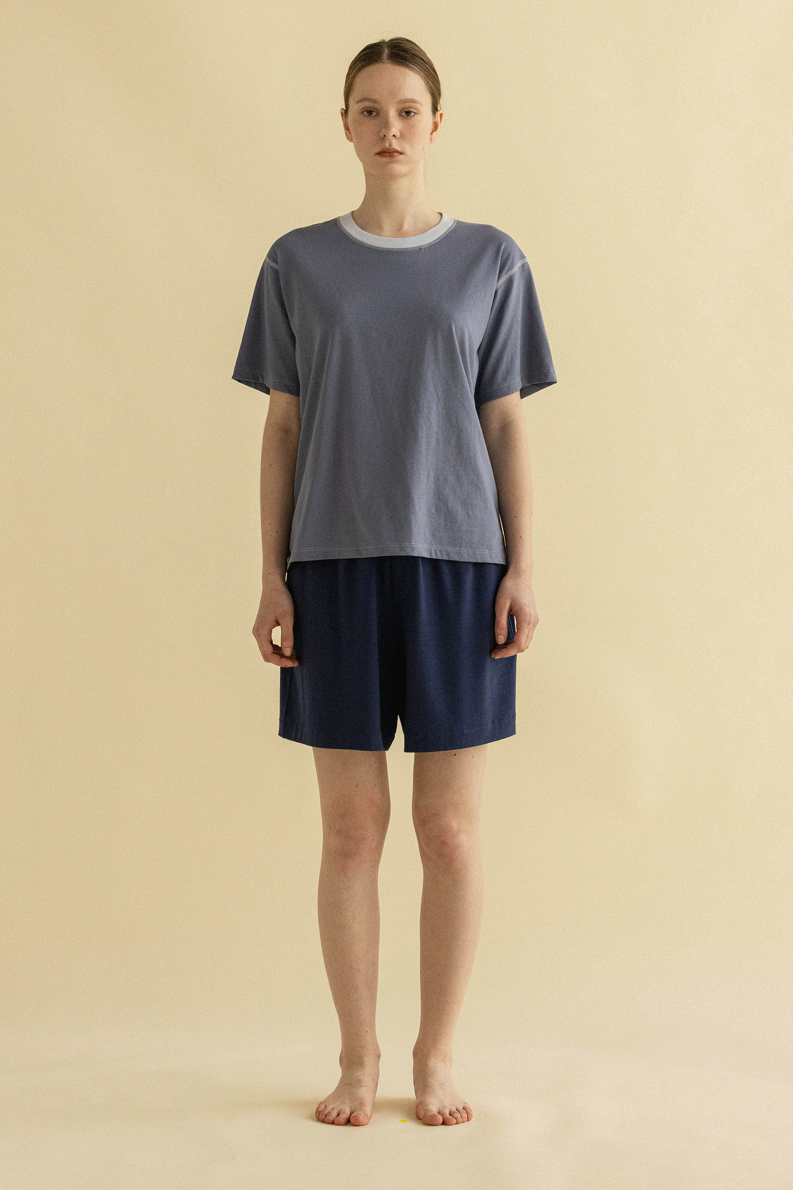 BLUE STITCH T-SHIRT_BLUE