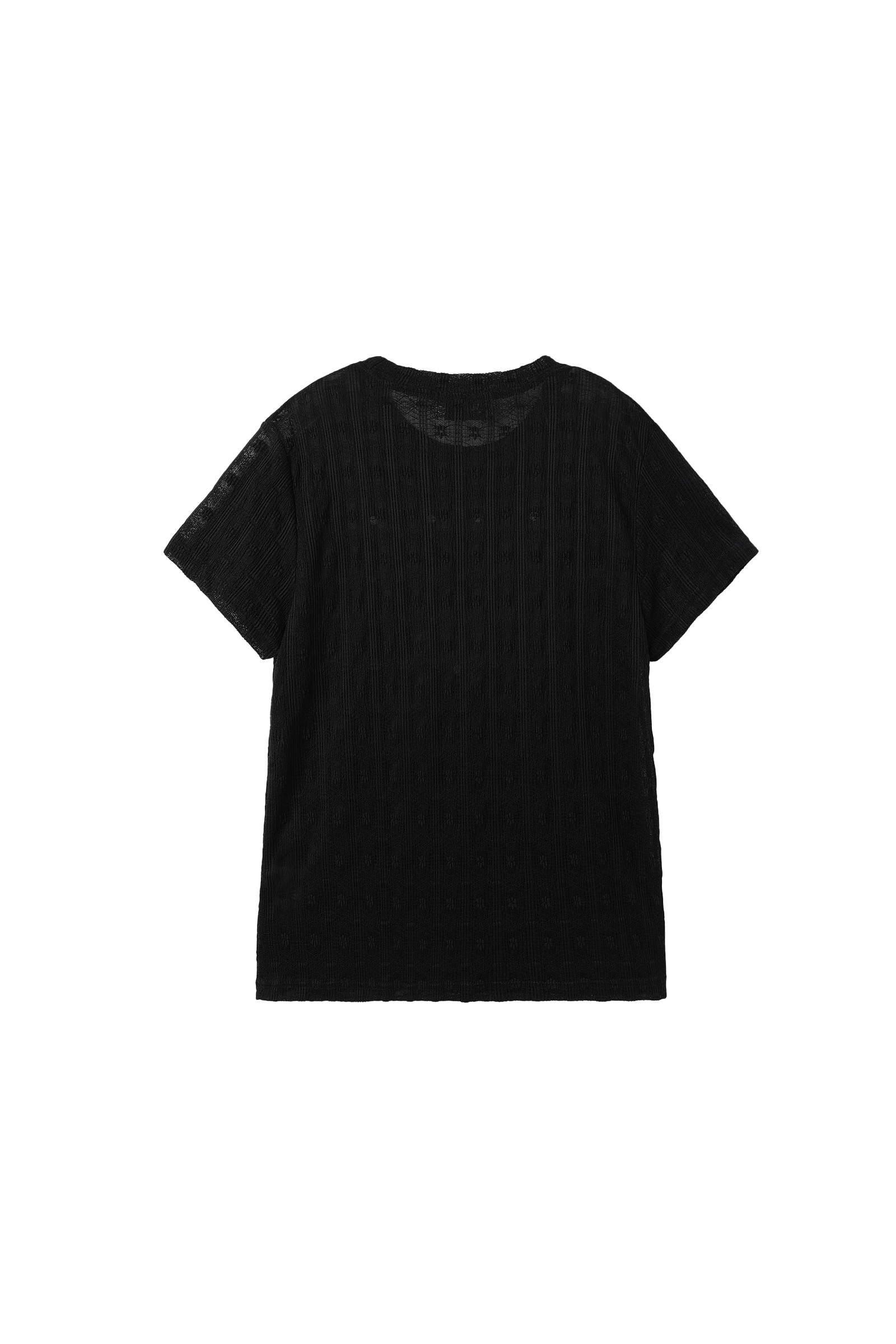 LACE SHORT T-SHIRT_BLACK