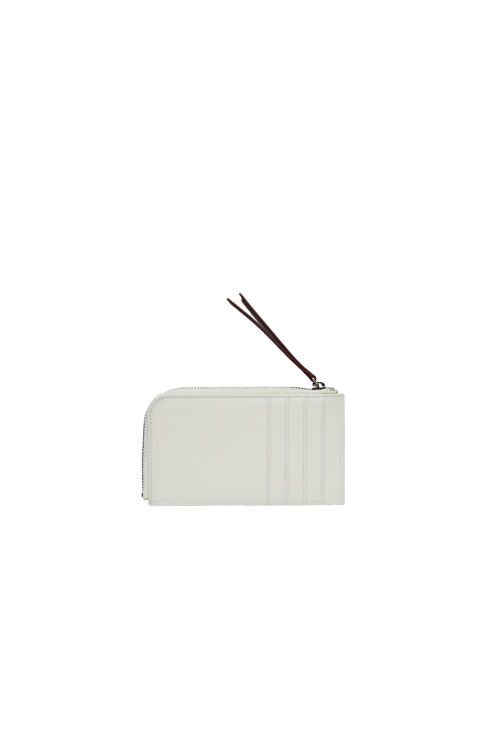 BANDAL ZIPPER CARD WALLET_CREAM BURGUNDY