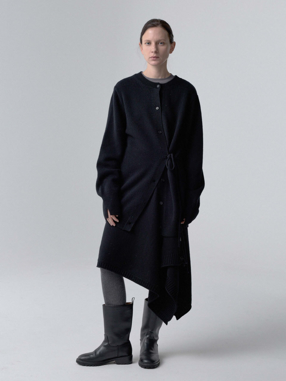 MODULAR WRAP SKIRT_BLACK