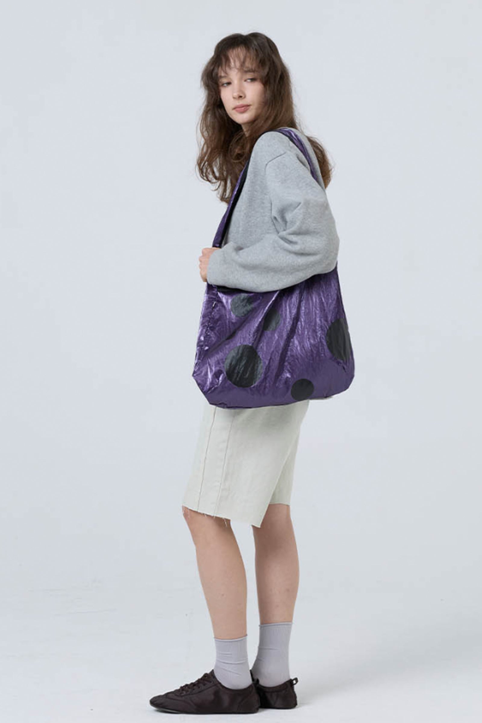 DOT BUBBLE BAG_GLOSSY PURPLE