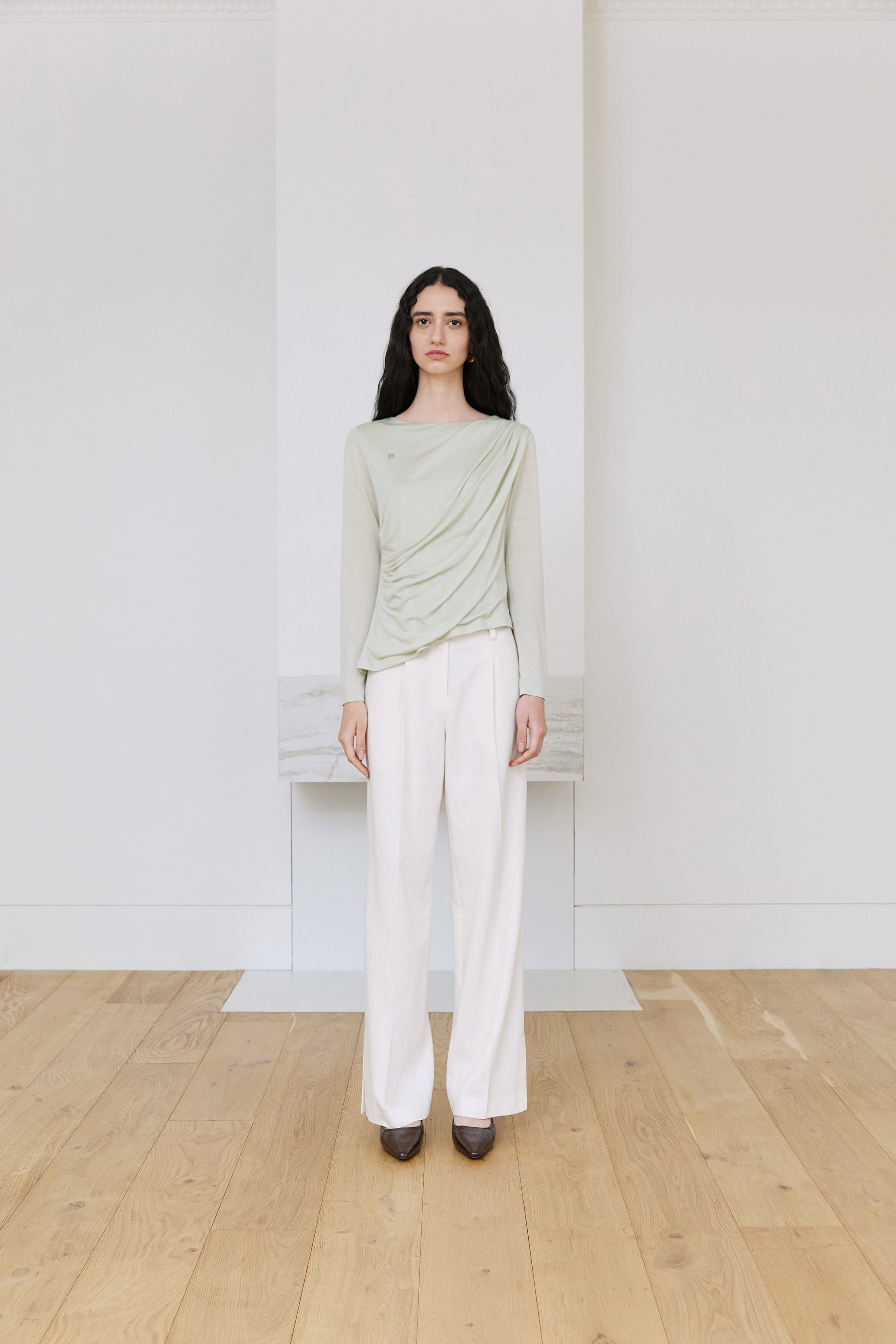 DRAPE T-SHIRT_PISTACHIO