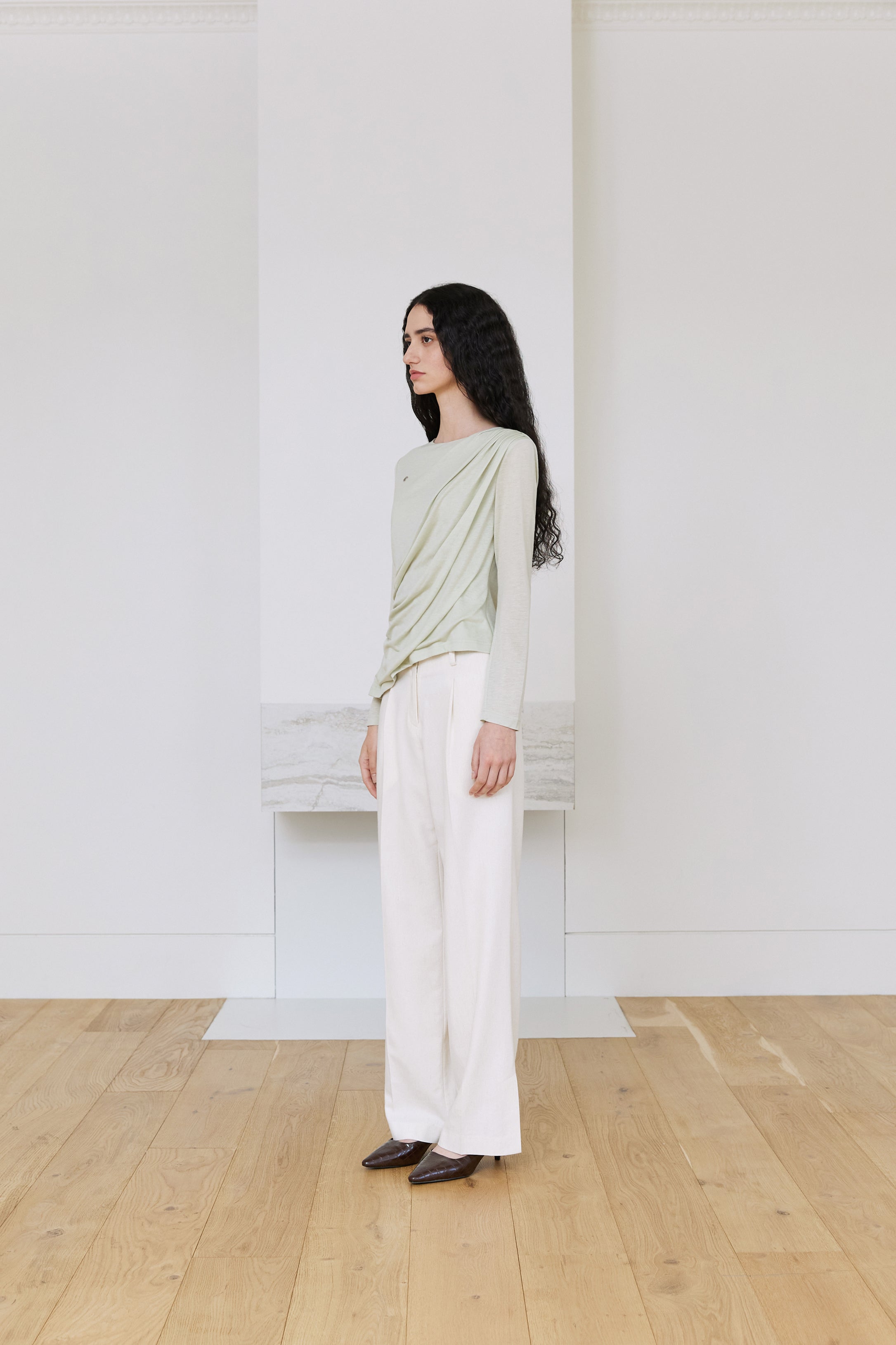 DRAPE T-SHIRT_PISTACHIO
