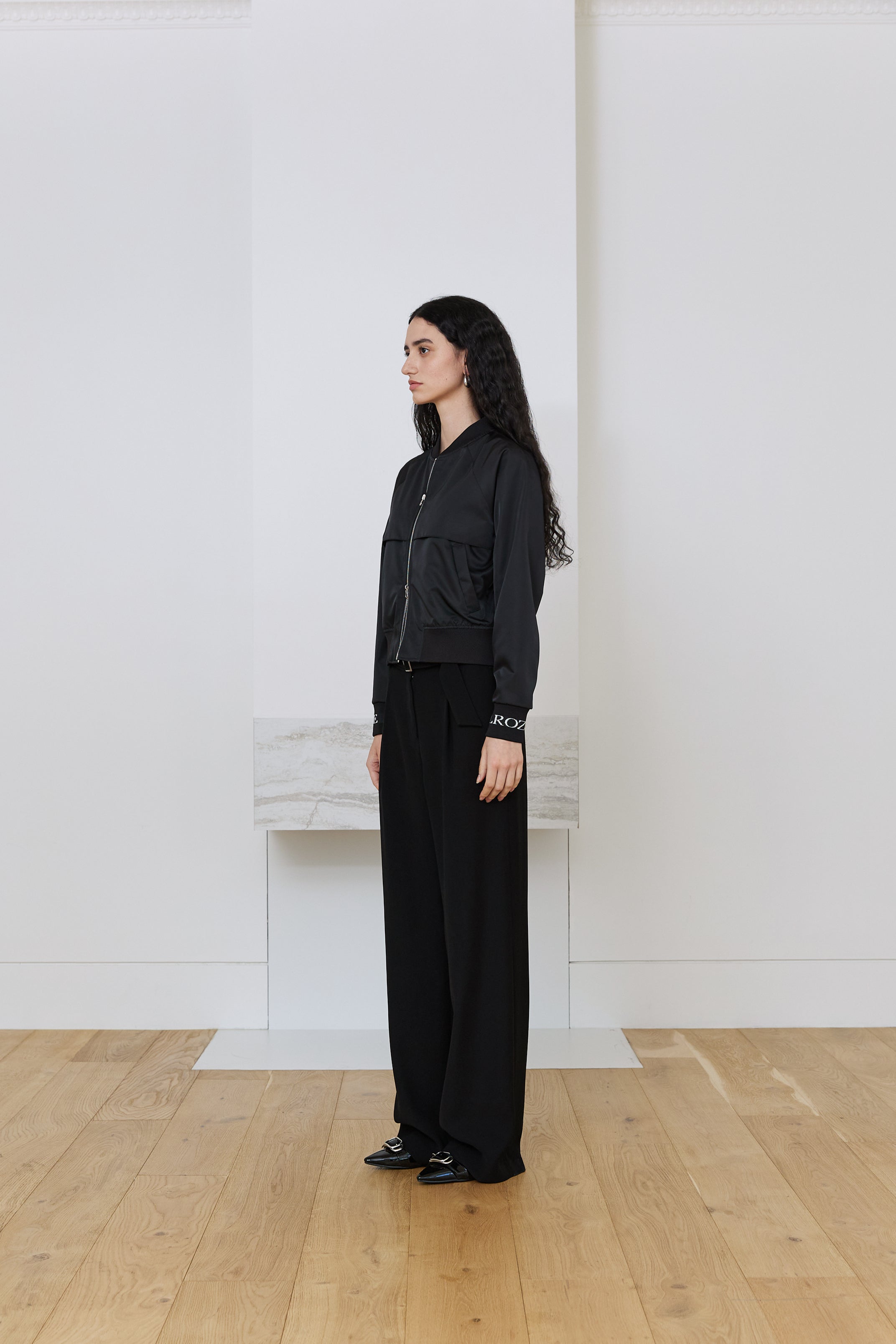 JACQUARD BOMBER JACKET_BLACK