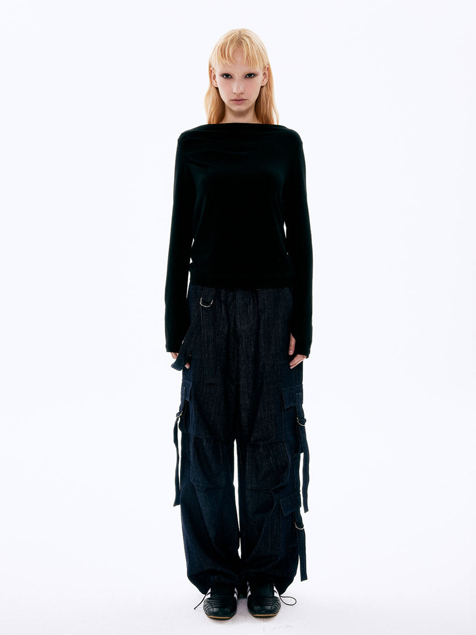 D-RING CARGO PANTS_DENIM