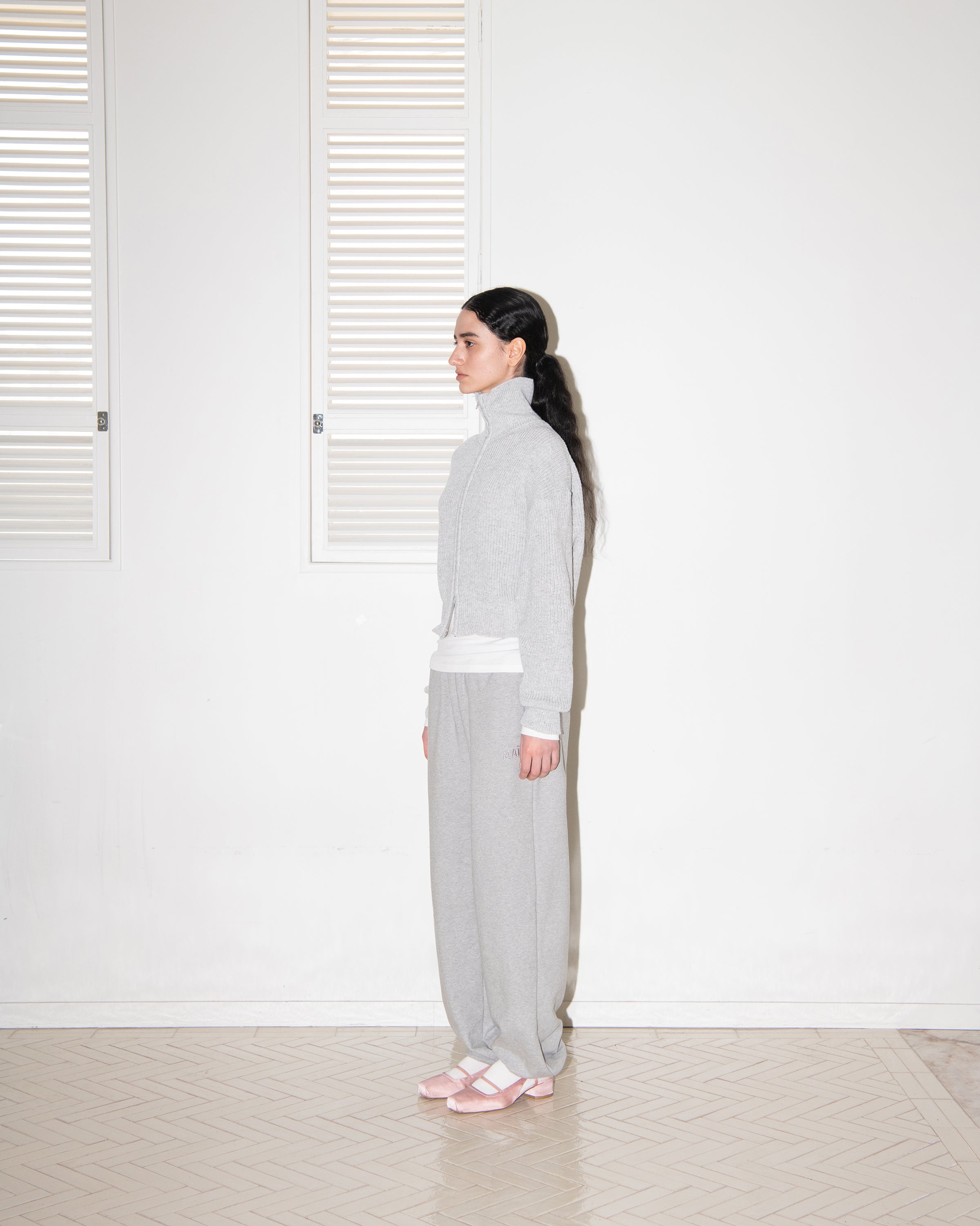 PETIT MAIS LOGO SWEAT PANTS_GRAY