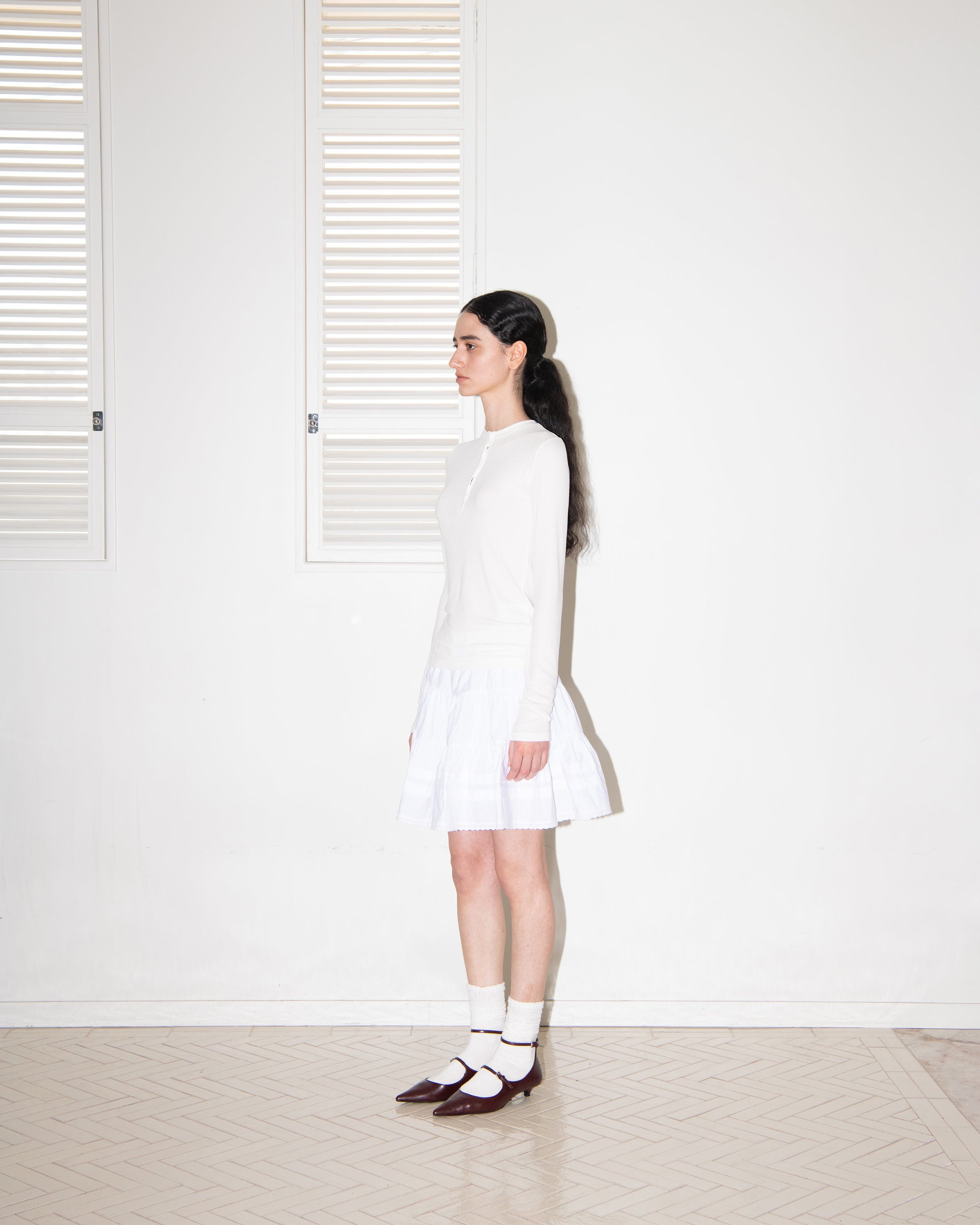 HENLEY NECK LONG SLEEVE T-SHIRT_WHITE