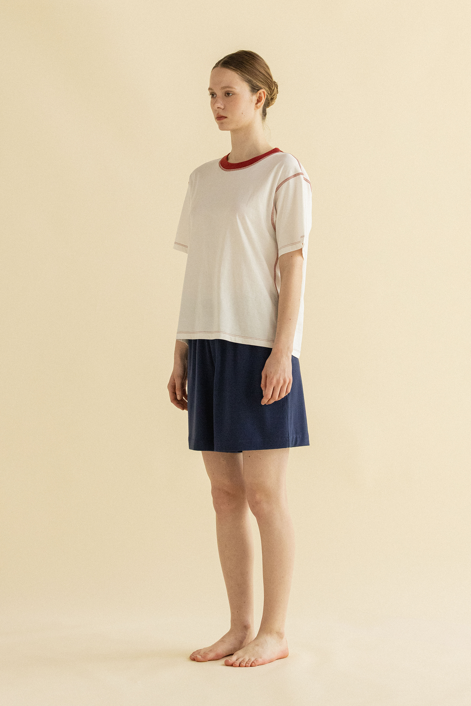 RED STITCH T-SHIRT_WHITE