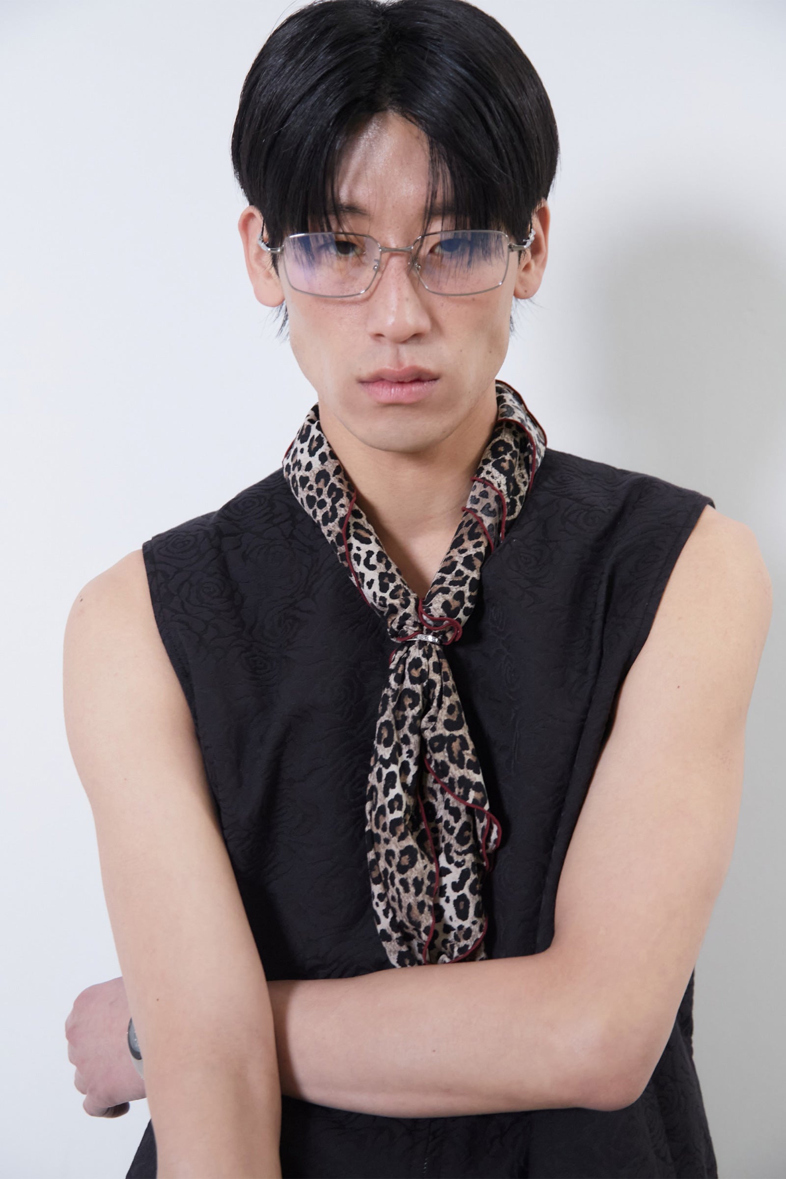 BURGUNDY LEOPARD SQUARE SCARF_LEOPARD