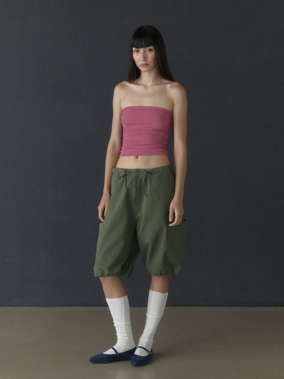 WRINKLE TUBE TOP_PINK