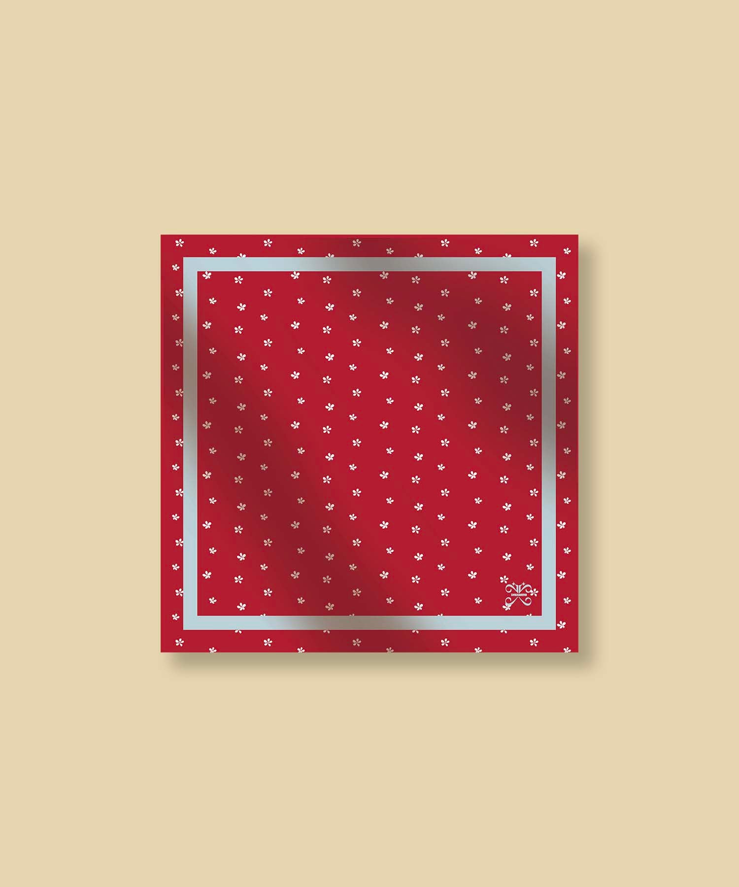 SCARLET GARDEN SILK SCARF_RED