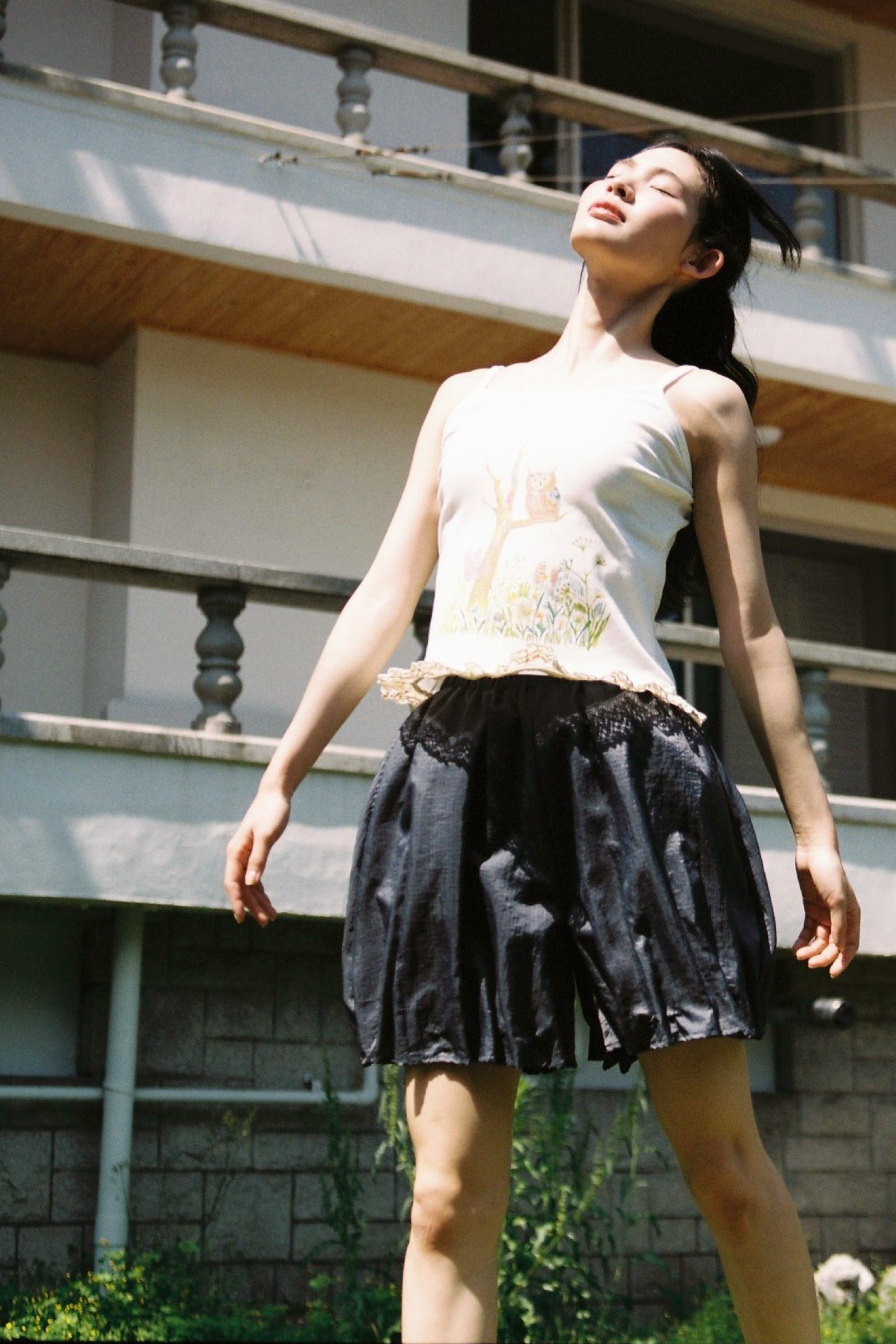 ‘ARISE' LACE TANK_IVORY