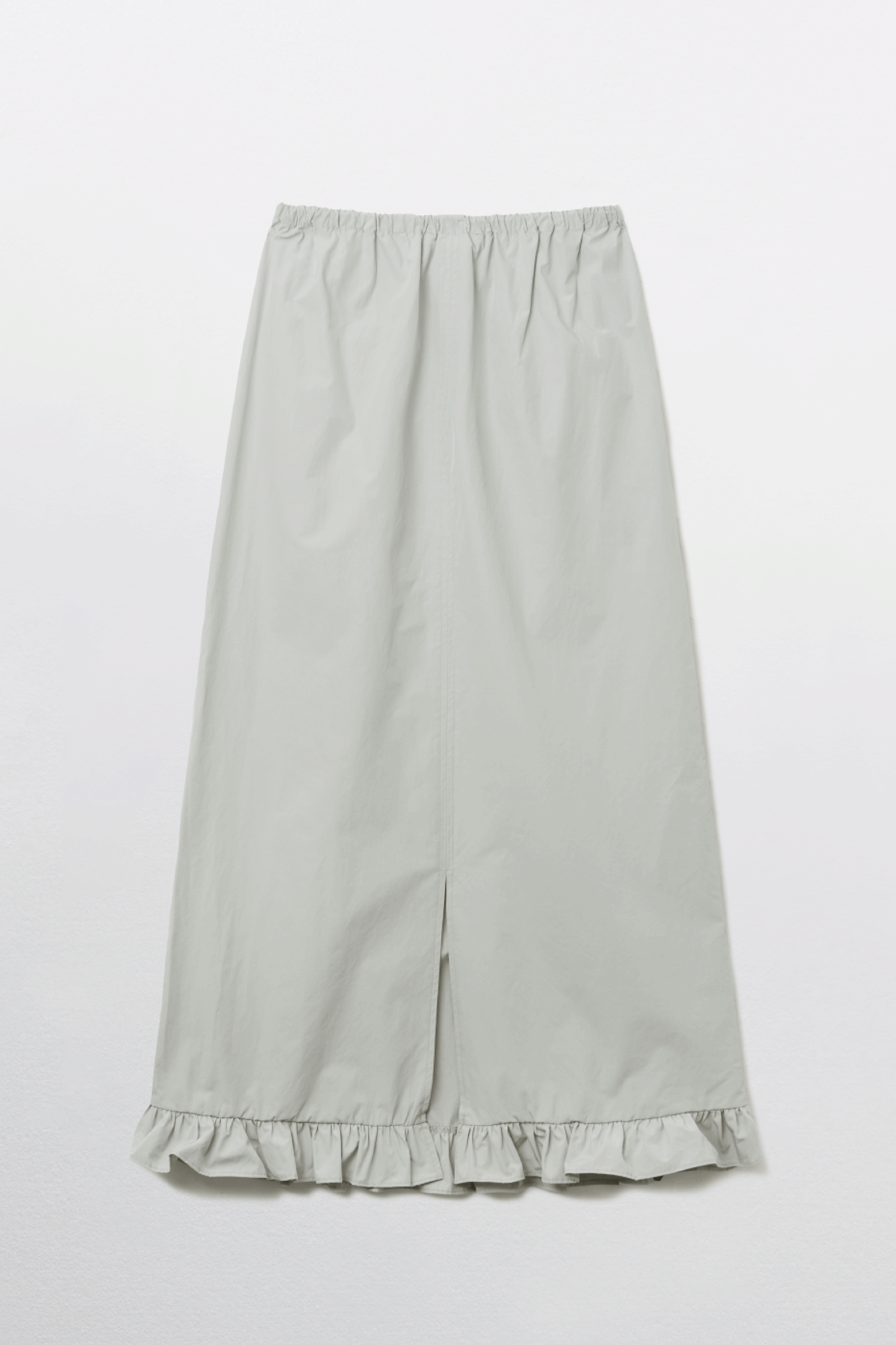 MERMAID FRILL MAXI SKIRT _LIGHT GREY