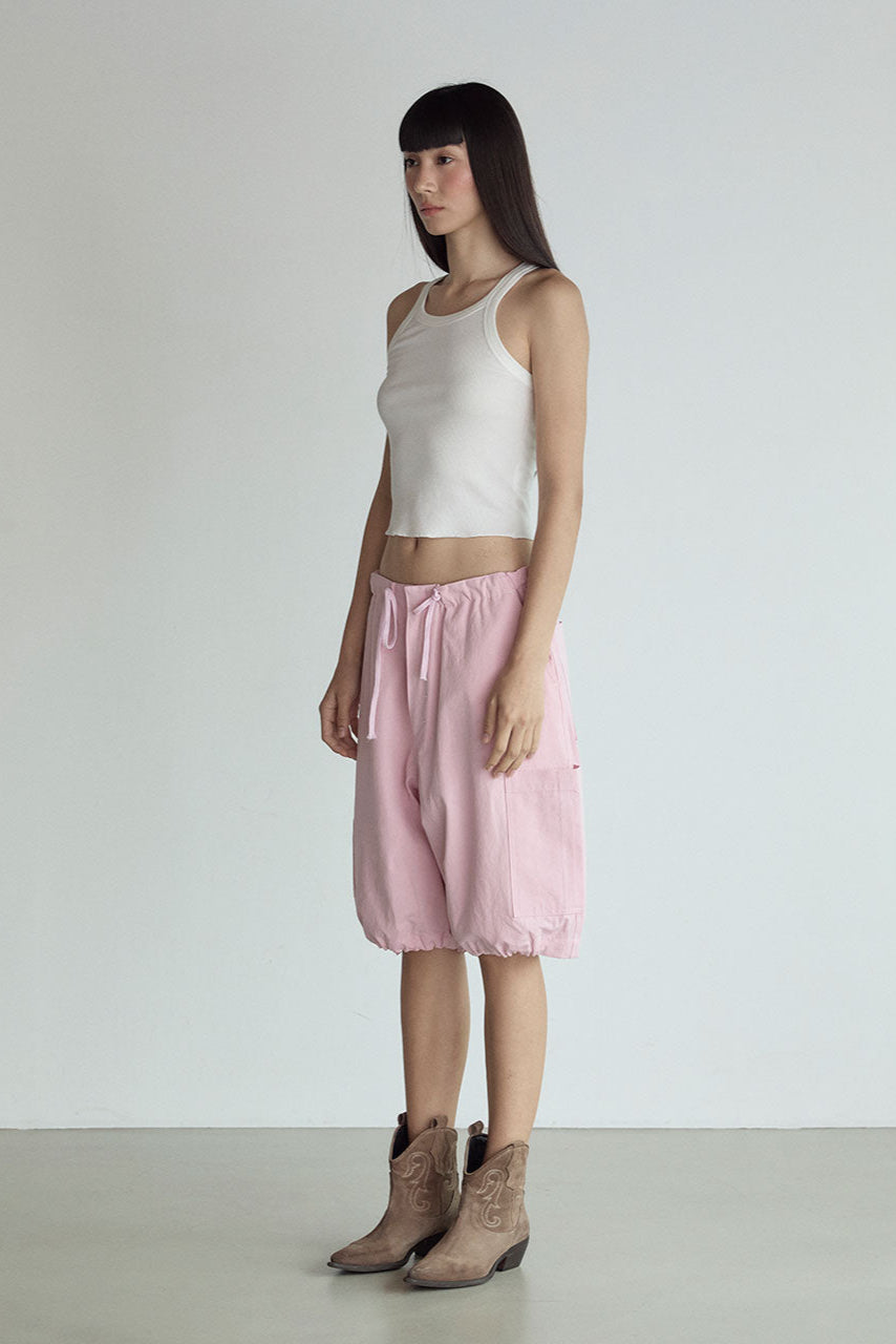 LOW WAIST CARGO SHORTS_PINK
